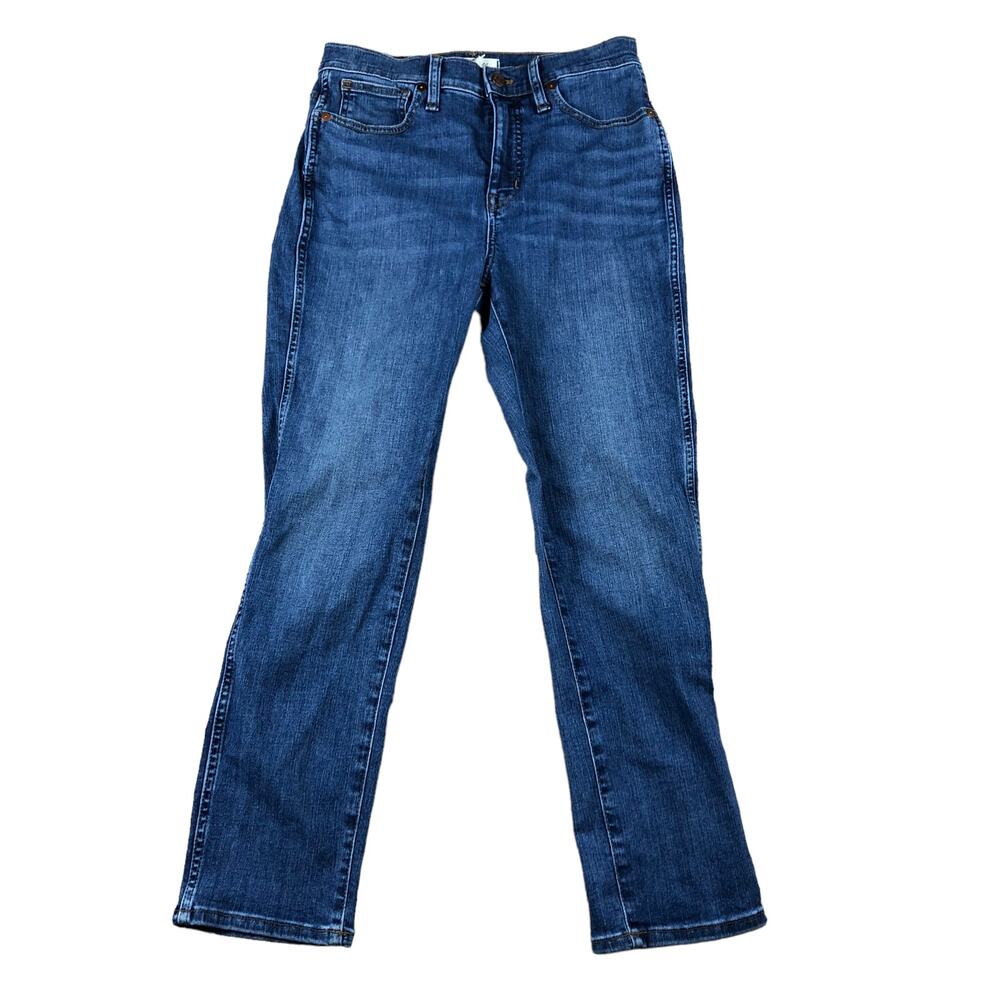 MADEWELL Jeans Stovepipe Cropped Straight Leg‎ Denim Jean Size 26 Blue Wash